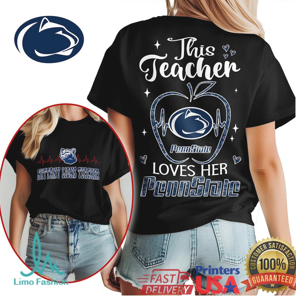 Penn State Nittany Lions This Teacher Loves Her Penn State T Shirt - Limotees LLC