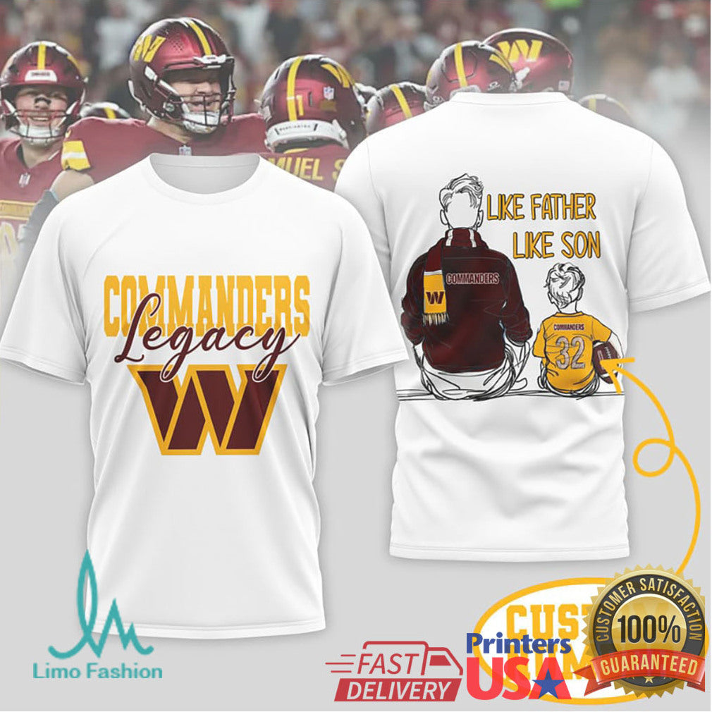 Personalized Commanders Legacy T Shirt Like Father Like Son and Daughter