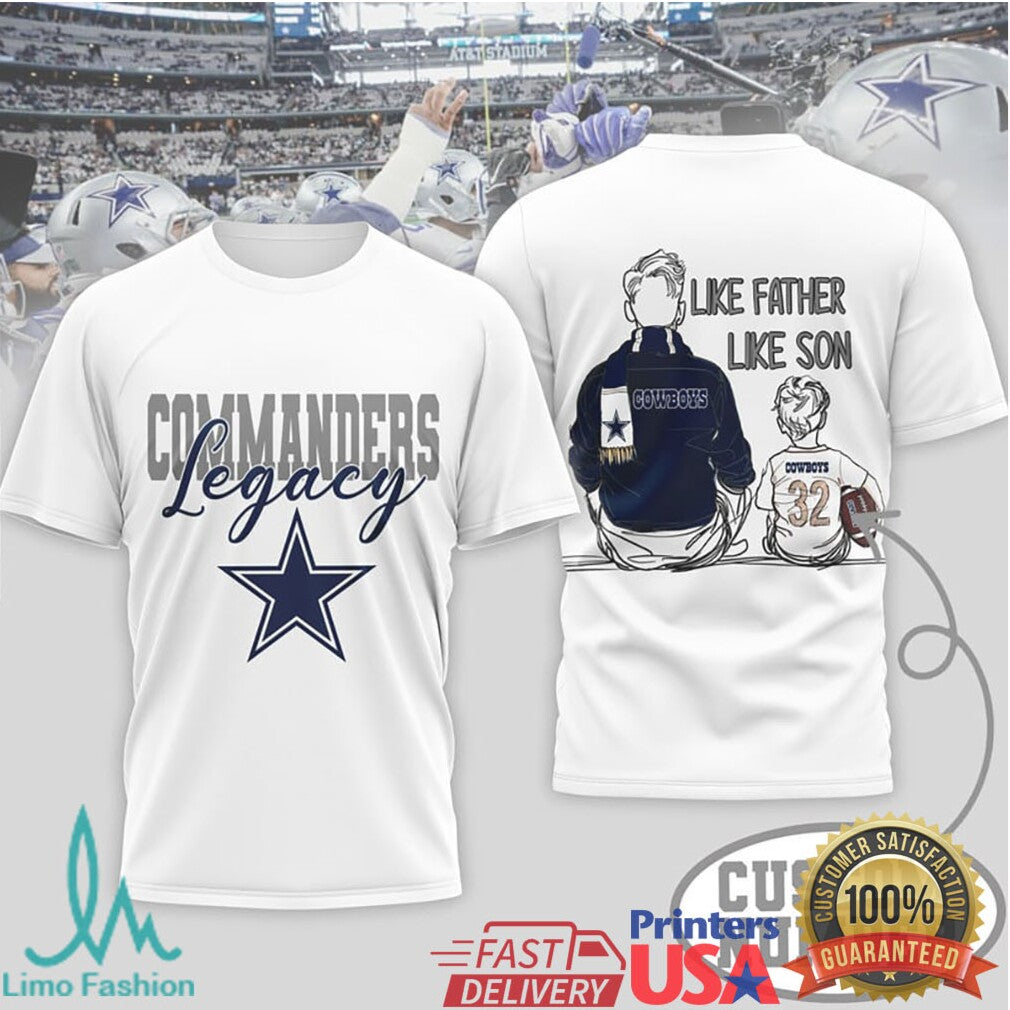Personalized Cowboys Legacy T Shirt Like Father Like Son and Daughter