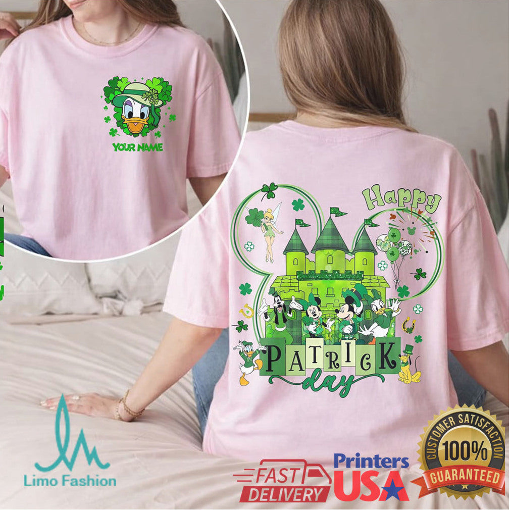 Personalized Daisy Duck St. Patrick's Day Lucky Clover Disney Shirt - Limotees LLC