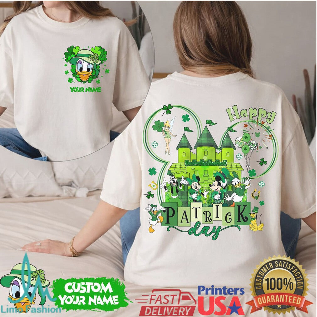 Personalized Daisy Duck St. Patrick's Day Lucky Clover Disney Shirt - Limotees LLC