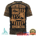 Personalized Denver Broncos Camo Hunting Season Deer & Mountain T Shirt - Limotees LLC
