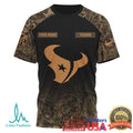 Personalized Houston Texans Hunting Season Deer Camo T Shirt - Limotees LLC