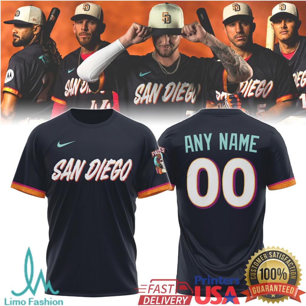 Personalized San Diego Padres City Connect Custom Name Number 2026 Fan Baseball Apparel T Shirt - Limotees LLC