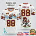 Personalized Washington Commanders Mario Retro Pixel Art Football T Shirt - Limotees LLC