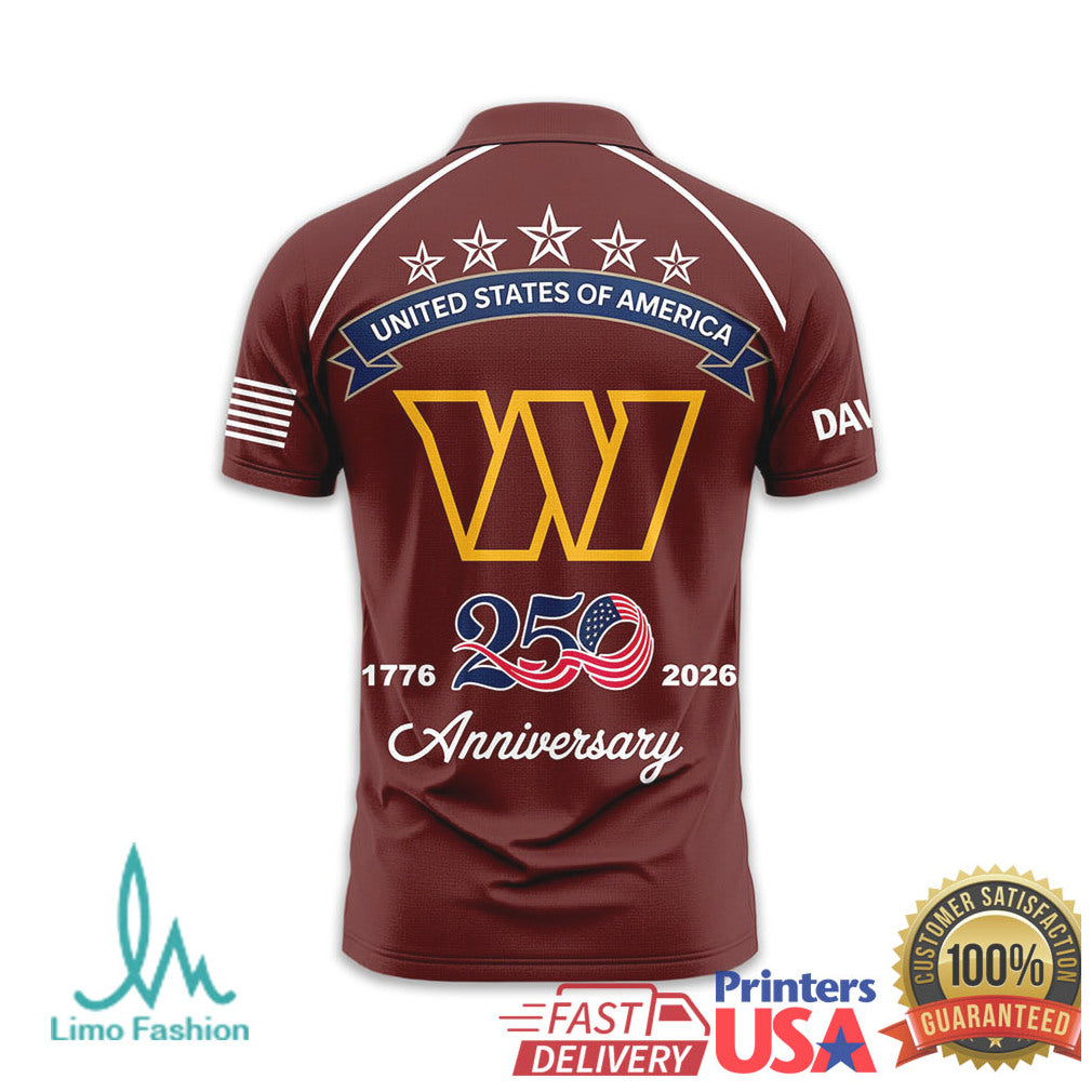 Personalized Washington Commanders USA 250th Anniversary Patriotic - Limotees LLC