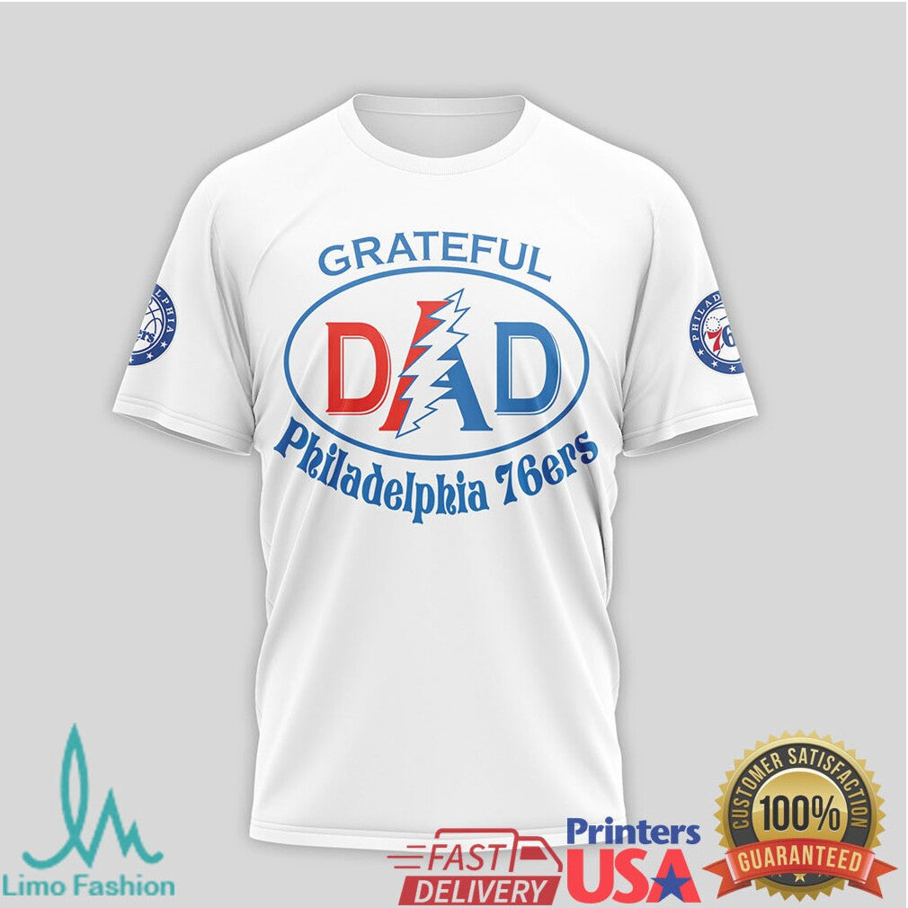 Philadelphia 76ers Grateful Dead Dad T Shirt Sixers Dancing Bears NBA T Shirt - Limotees LLC