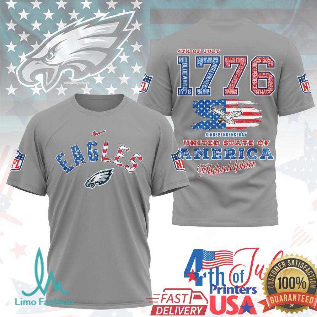 Philadelphia Eagles 1776 Independence Day Patriotic NFL T Shirt - Limotees LLC
