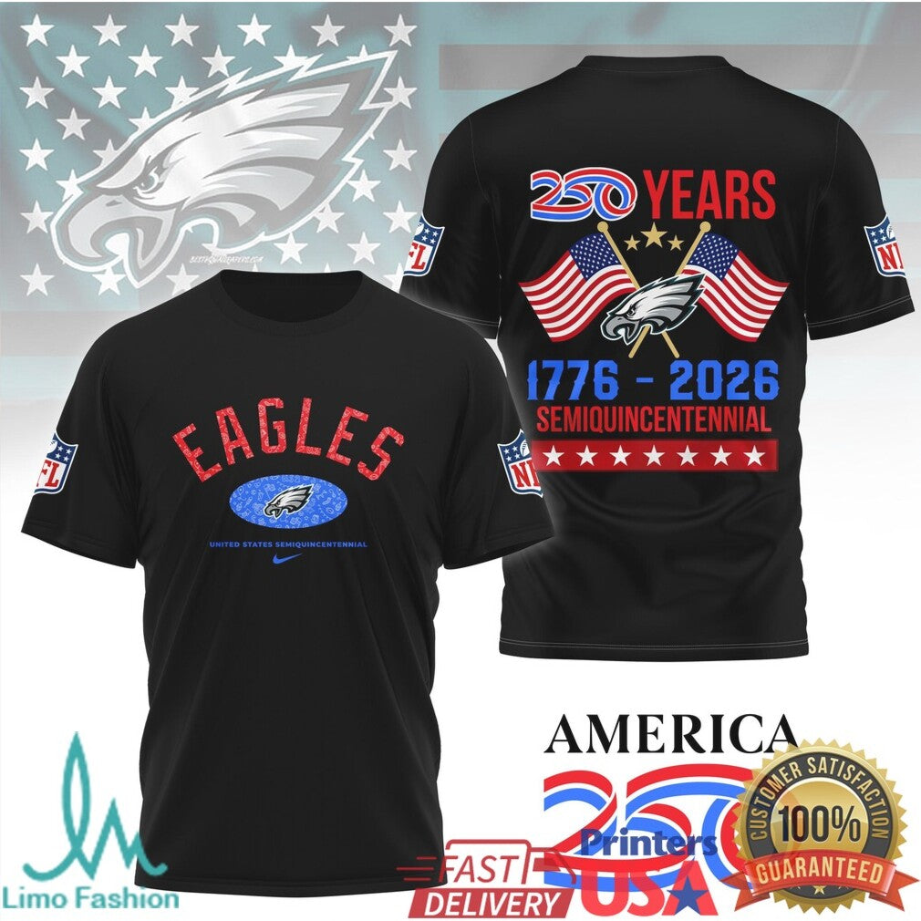 Philadelphia Eagles 250th Anniversary America 1776 2026 Commemorative T Shirt - Limotees LLC