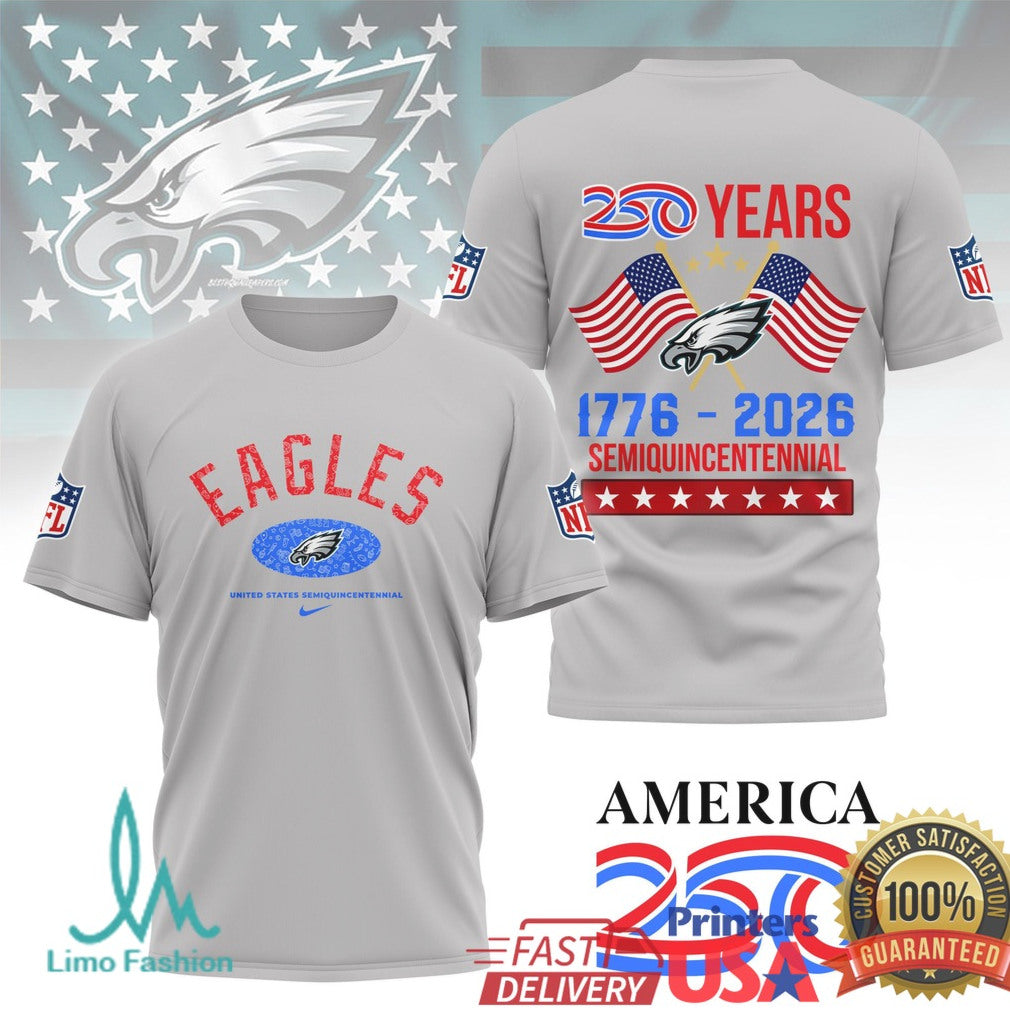 Philadelphia Eagles 250th Anniversary America 1776 2026 Commemorative T Shirt - Limotees LLC