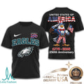 Philadelphia Eagles 250th Anniversary Patriotic Eagle T Shirt - Limotees LLC