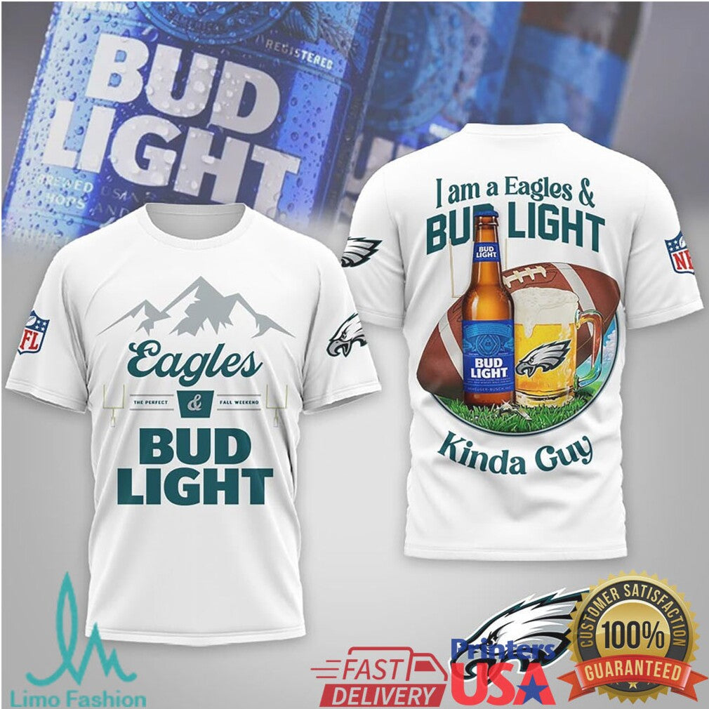 Philadelphia Eagles Bud Light Kinda Guy Girl Fan Apparel - Limotees LLC
