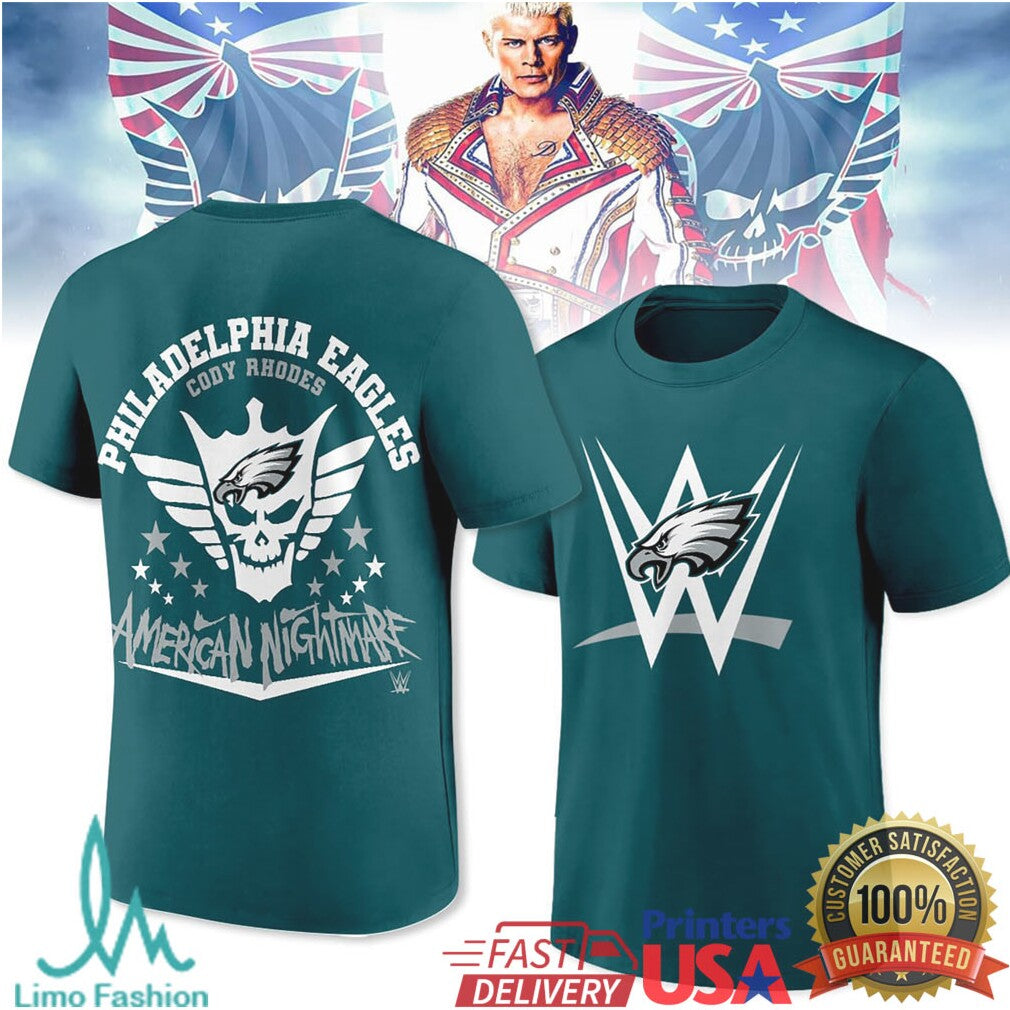 Philadelphia Eagles Cody Rhodes American Nightmare T Shirt - Limotees LLC