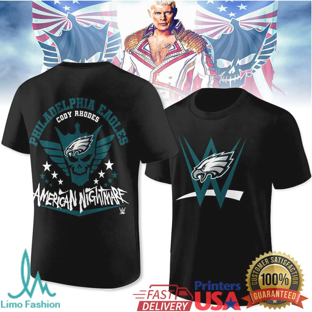 Philadelphia Eagles Cody Rhodes American Nightmare T Shirt - Limotees LLC