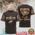 Philadelphia Eagles Deer Hunting Camo Sleeves NFL Fan T Shirt - Limotees LLC