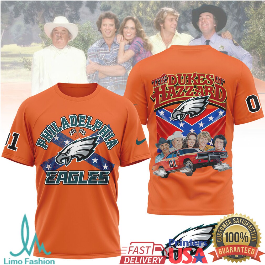 Philadelphia Eagles Dukes of Hazzard General Lee Mashup T Shirt - Limotees LLC