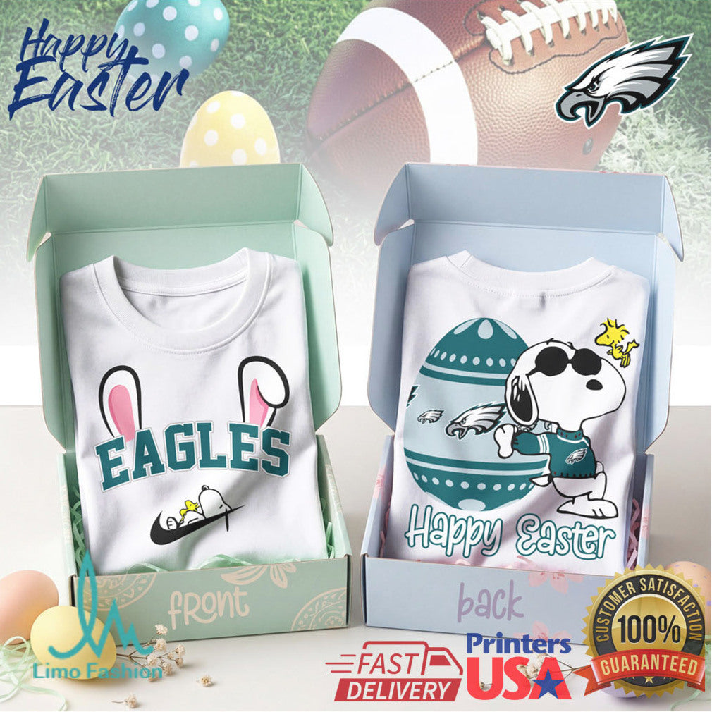 Philadelphia Eagles Easter Snoopy Peanuts NFL Football Fan T Shirt - Limotees LLC