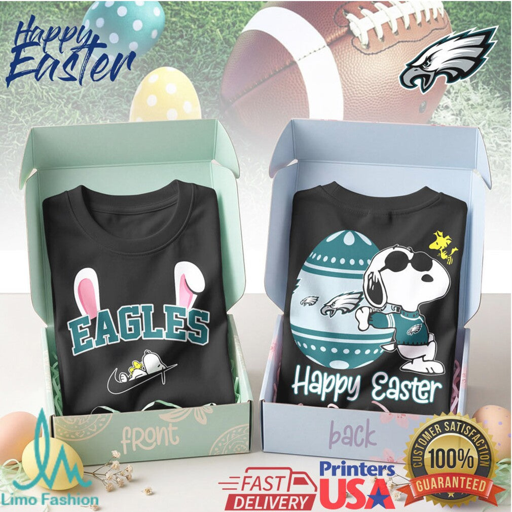Philadelphia Eagles Easter Snoopy Peanuts NFL Football Fan T Shirt - Limotees LLC