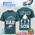 Philadelphia Eagles Football Dad T Shirt Happy Father's Day Like Father Like Son T Shirt - Limotees LLC