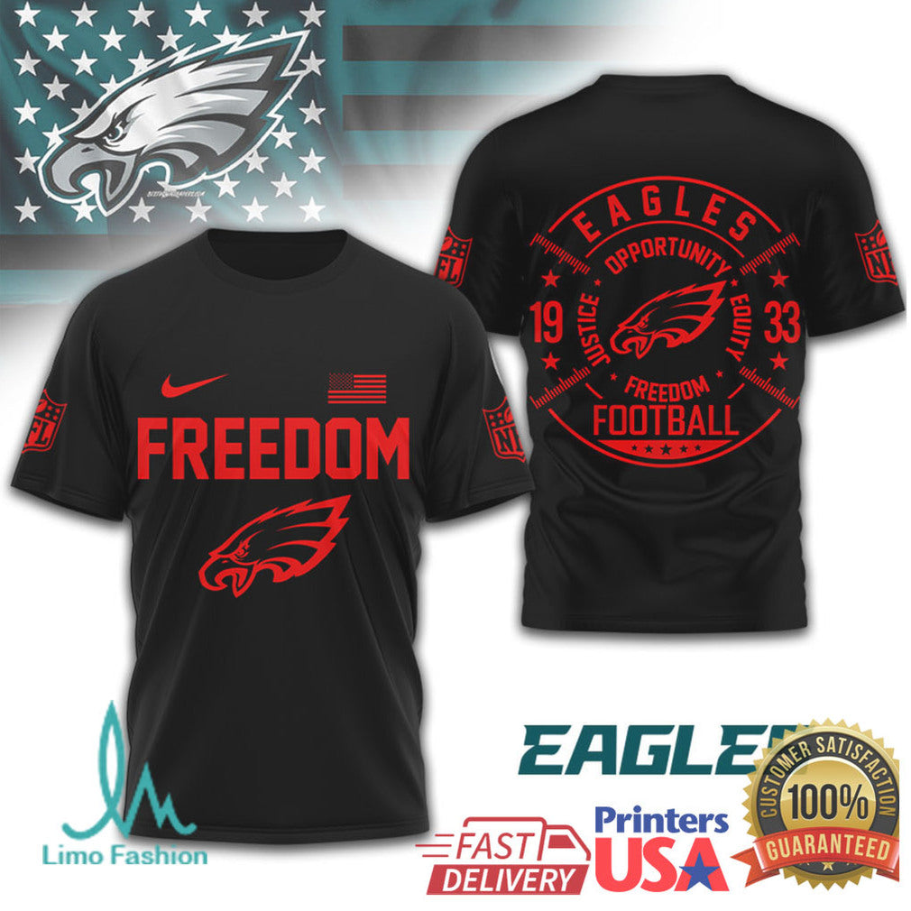Philadelphia Eagles Freedom Football Justice Opportunity Equity T Shirt - Limotees LLC