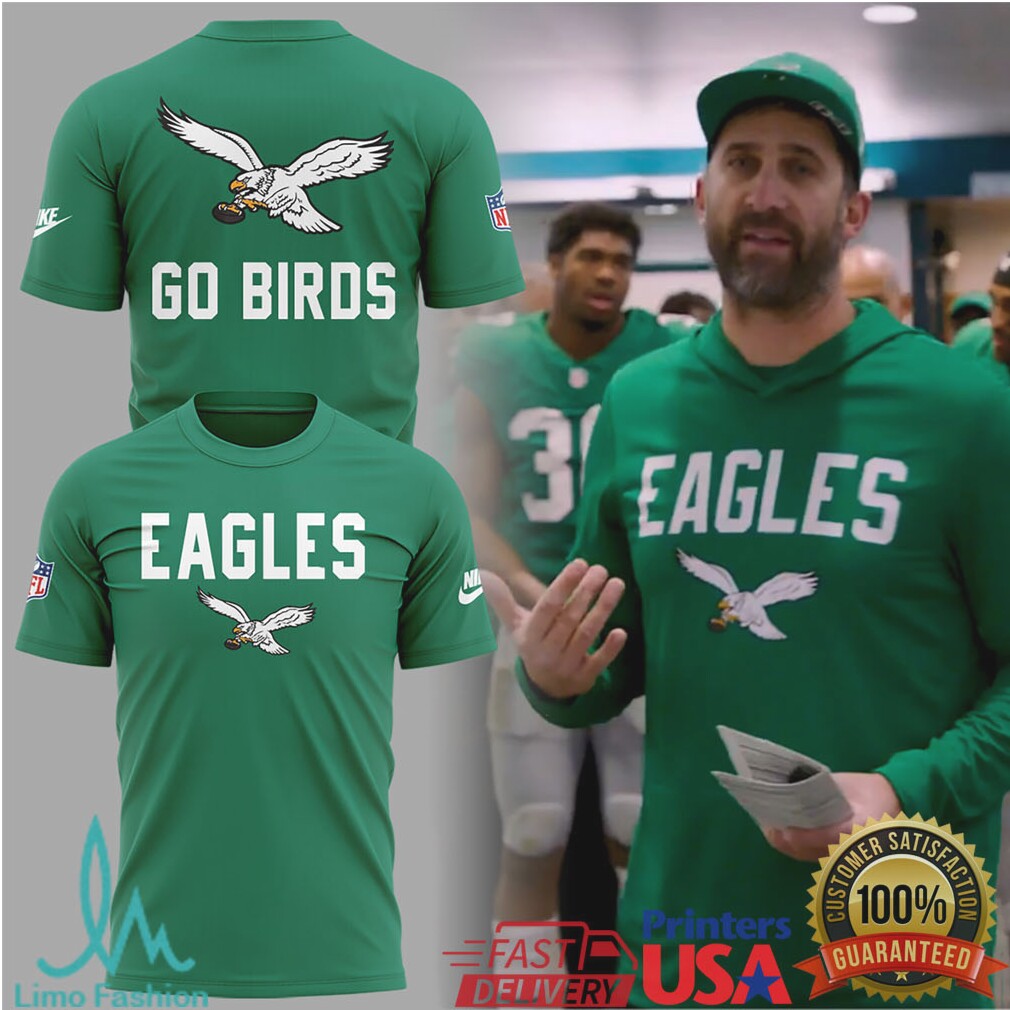 Philadelphia Eagles “Go Birds” Kelly Green Fan T Shirt and Hoodie - Limotees LLC