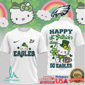 Philadelphia Eagles Hello Kitty Happy St. Patrick's Day T Shirt - Limotees LLC
