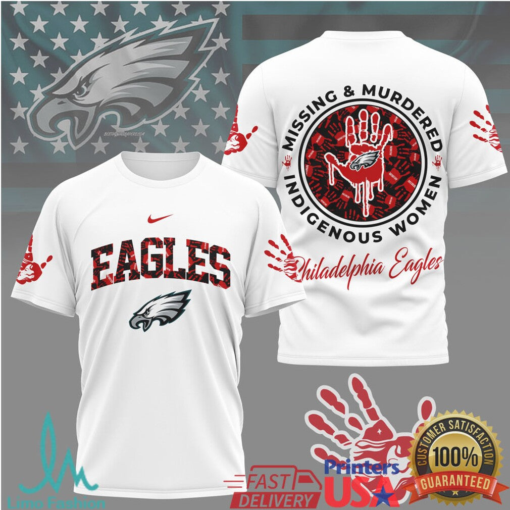 Philadelphia Eagles MMIW Awareness T Shirt Missing & Murdered Indigenous Women - Limotees LLC