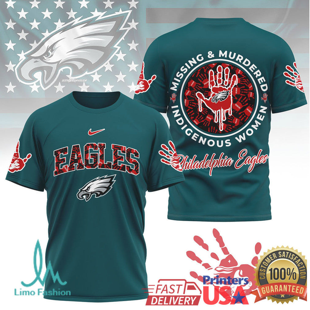 Philadelphia Eagles MMIW Awareness T Shirt Missing & Murdered Indigenous Women - Limotees LLC