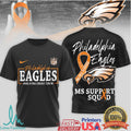 Philadelphia Eagles MS Support Squad Awareness T Shirt - Limotees LLC