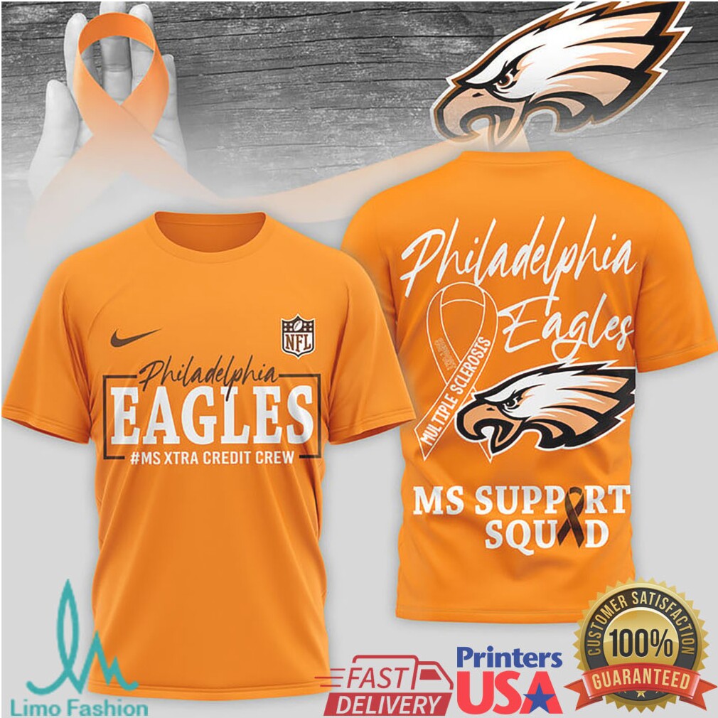 Philadelphia Eagles MS Support Squad Awareness T Shirt - Limotees LLC