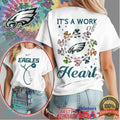 Philadelphia Eagles Nurse Tee Dancing Bears Work of Heart NFL Shirt - Limotees LLC