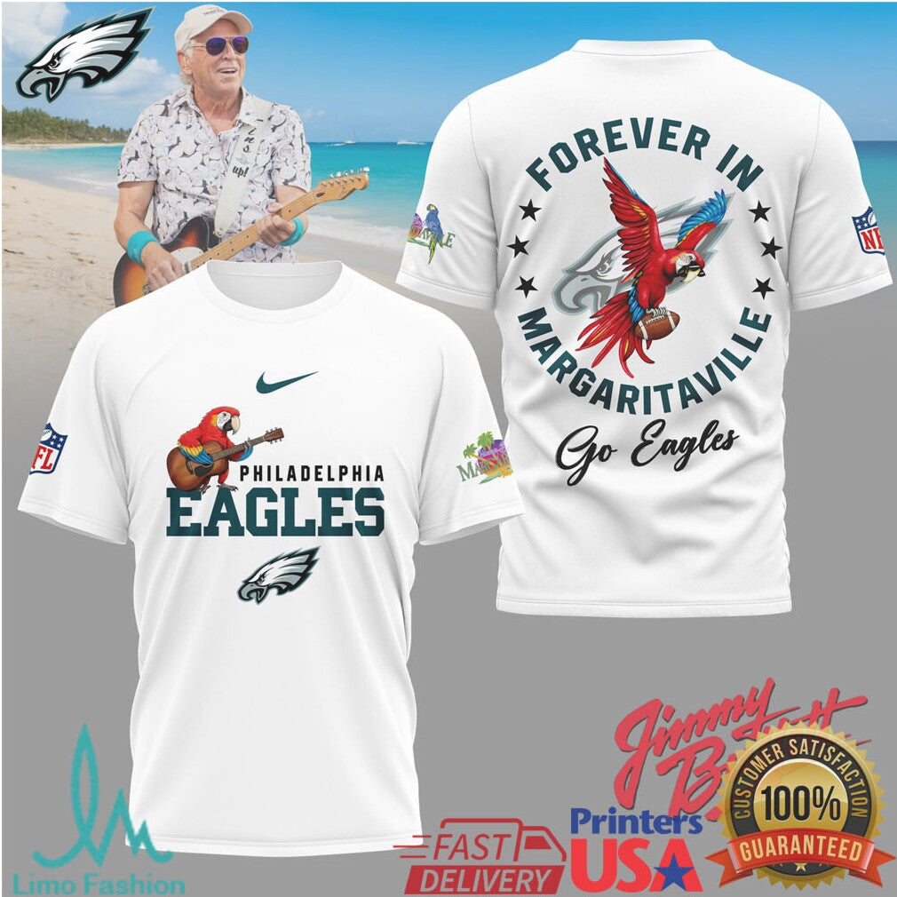 Philadelphia Eagles Official NFL Forever in Margaritaville 3D Shirt - Limotees LLC