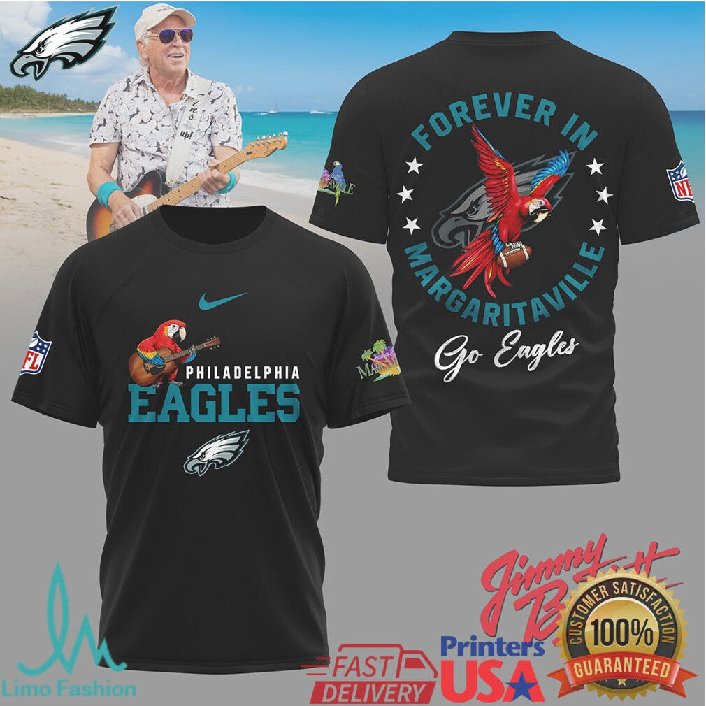 Philadelphia Eagles Official NFL Forever in Margaritaville 3D Shirt - Limotees LLC