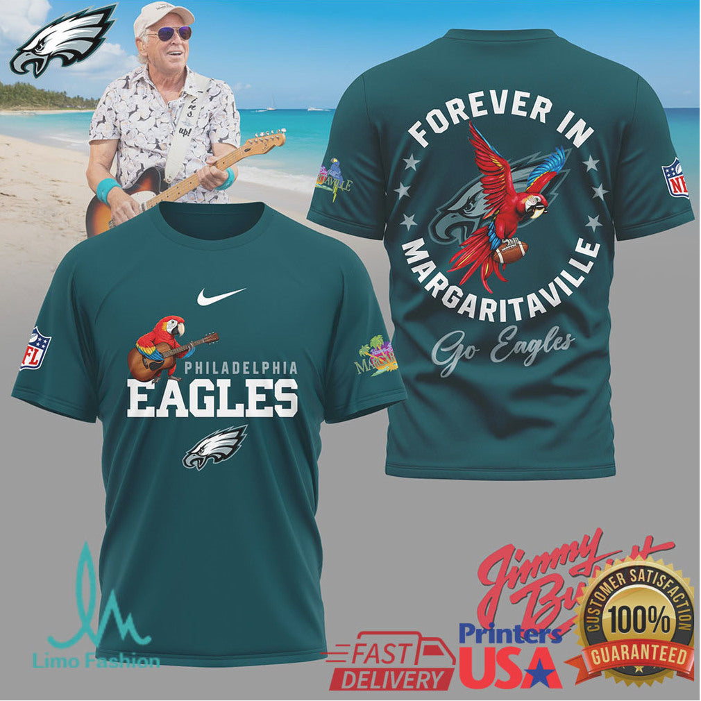 Philadelphia Eagles Official NFL Forever in Margaritaville 3D Shirt - Limotees LLC