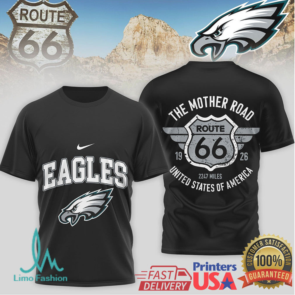 Philadelphia Eagles Official NFL Route 66 3D Shirt - Limotees LLC