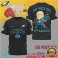 Philadelphia Eagles One Punch Man Saitama Anime Graphic Tee - Limotees LLC