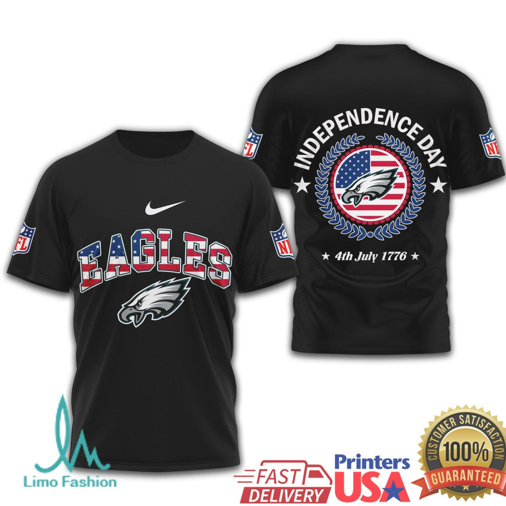 Philadelphia Eagles Patriotic 4th of July NFL Graphic T Shirt - Limotees LLC