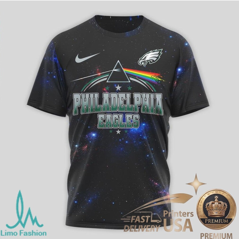 Philadelphia Eagles Pink Floyd Dark Side Of The Moon Rock T Shirt - Limotees LLC