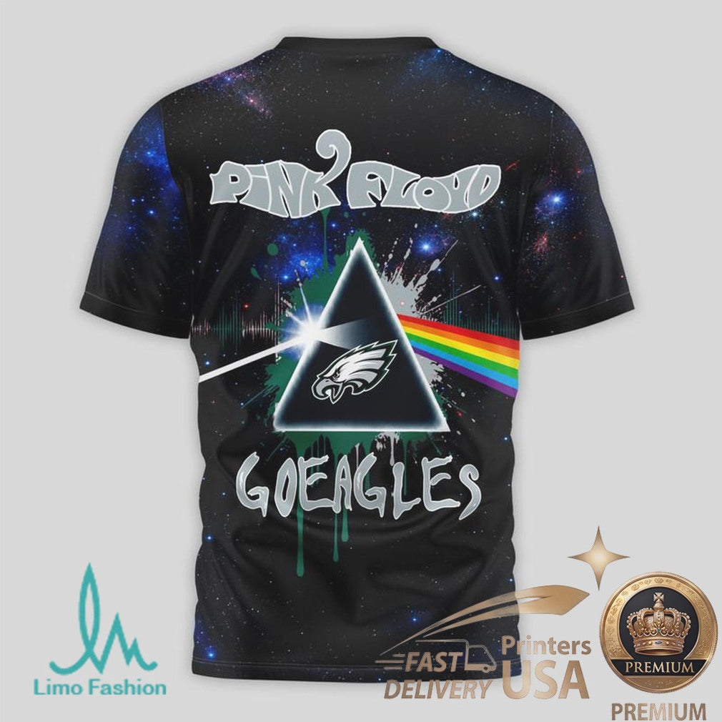 Philadelphia Eagles Pink Floyd Dark Side Of The Moon Rock T Shirt - Limotees LLC