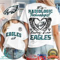 Philadelphia Eagles Radiologic Technologist Heart Skeleton Retro Sports Healthcare Fan Women T Shirt - Limotees LLC
