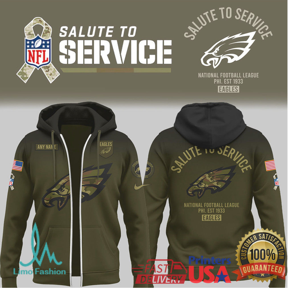 Philadelphia Eagles Salute To Service Military Camo NFL Apparel - Limotees LLC