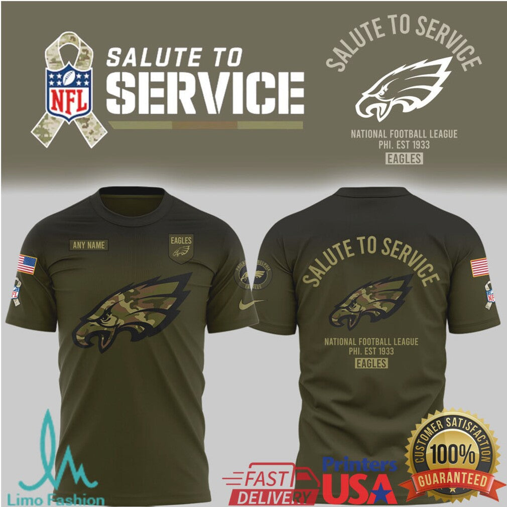 Philadelphia Eagles Salute To Service Military Camo NFL Apparel - Limotees LLC