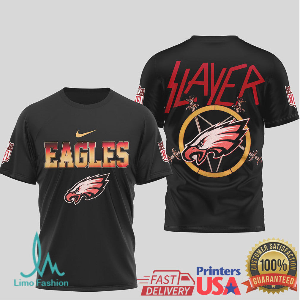 Philadelphia Eagles Slayer Heavy Metal Mashup Shirt - Limotees LLC