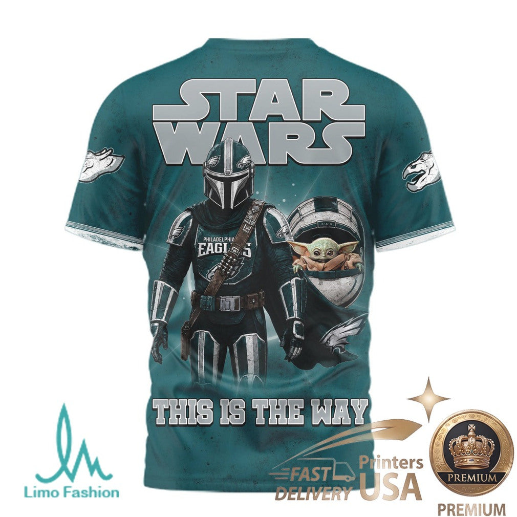 Philadelphia Eagles Star Wars The Mandalorian This Is The Way T Shirt - Limotees LLC
