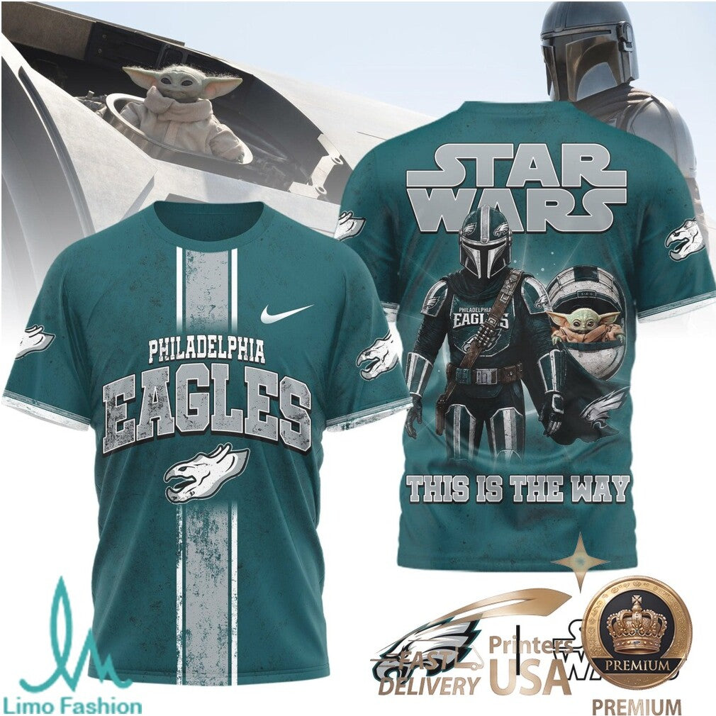 Philadelphia Eagles Star Wars The Mandalorian This Is The Way T Shirt - Limotees LLC
