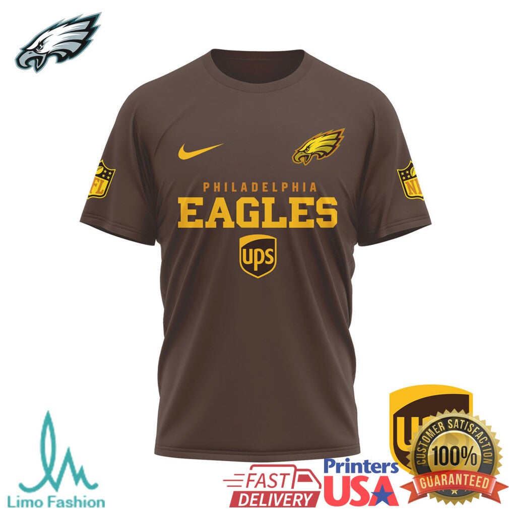 Philadelphia Eagles UPS Brown and Proud Custom Design T Shirt - Limotees LLC