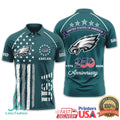 Philadelphia Eagles USA 250th Anniversary Custom Name T Shirt - Limotees LLC