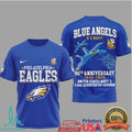 Philadelphia Eagles x Blue Angels 80th Anniversary Navy Flight T Shirt - Limotees LLC