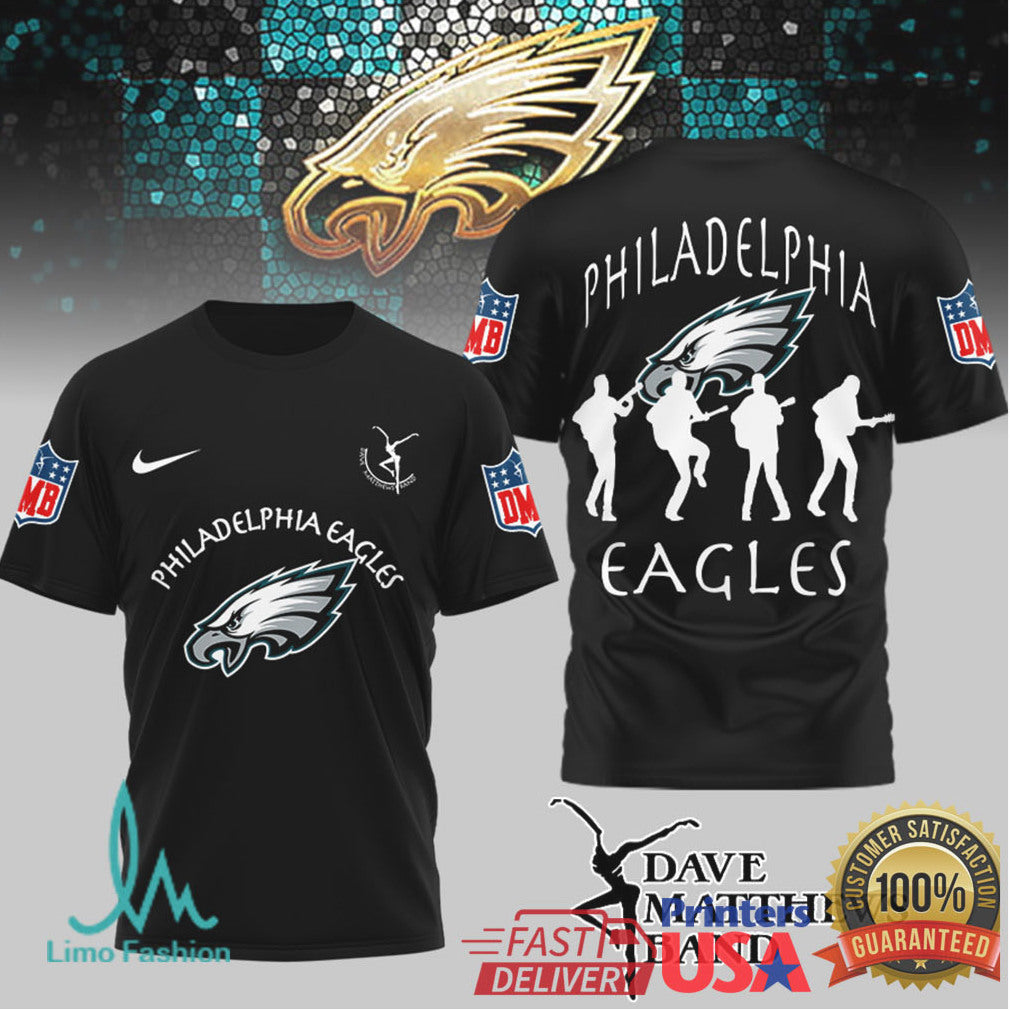 Philadelphia Eagles x Dave Matthews Band Fired Up Silhouette T Shirt - Limotees LLC