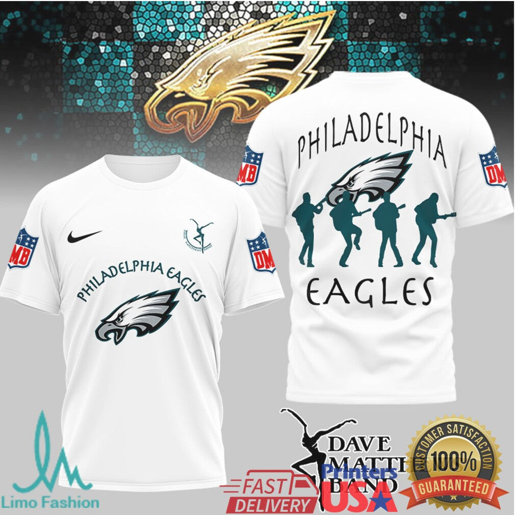 Philadelphia Eagles x Dave Matthews Band Tribute Graphic T Shirt - Limotees LLC